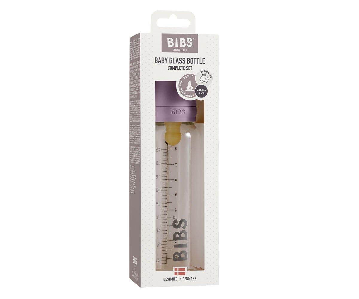 Biberão de vidro 225 ml + conjunto mauve BIBS Biberão Bibs