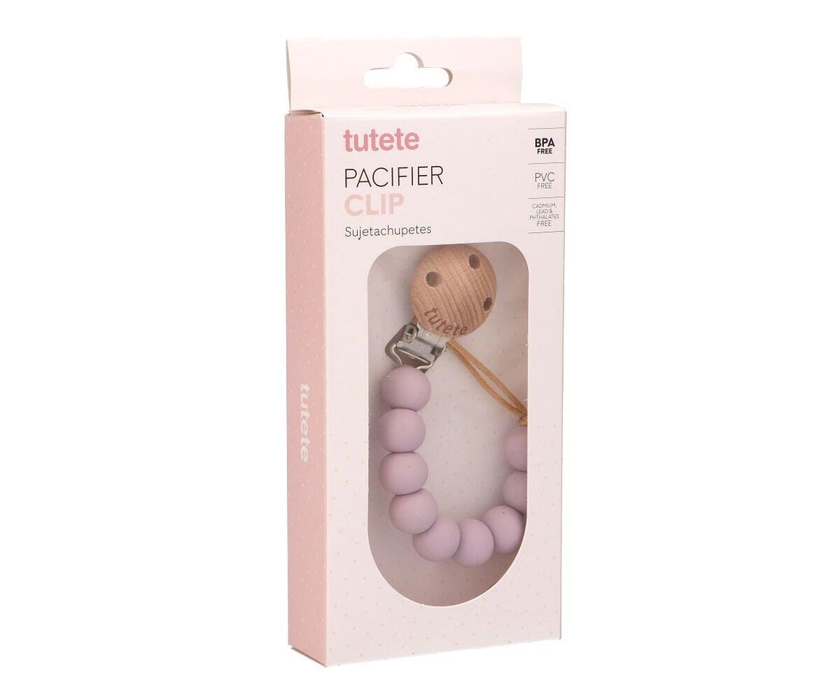 Porta chupeta silicone pure lilac clip tutete