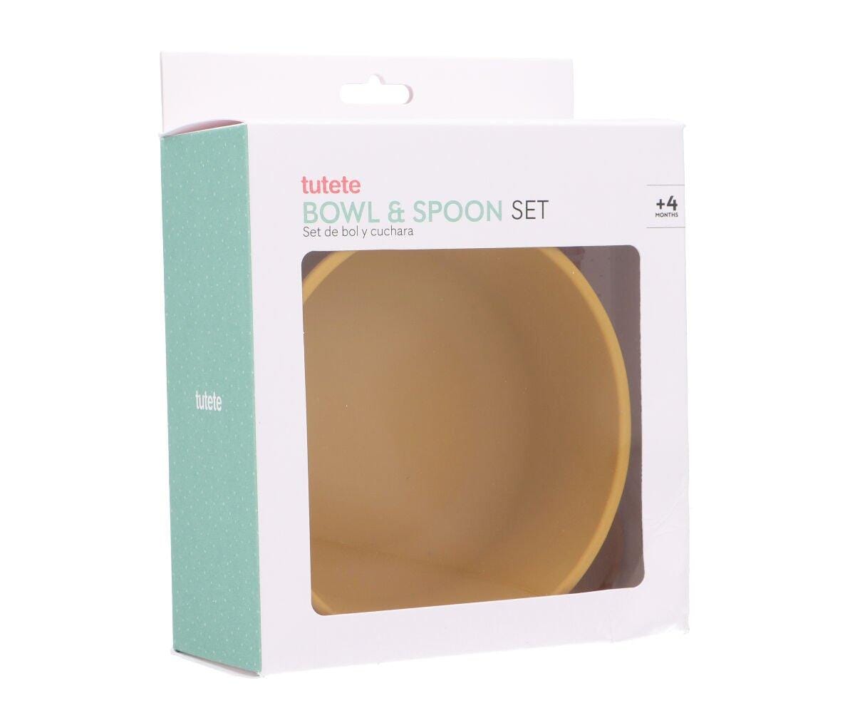 Taça com ventosa + colher mustard meal tutete