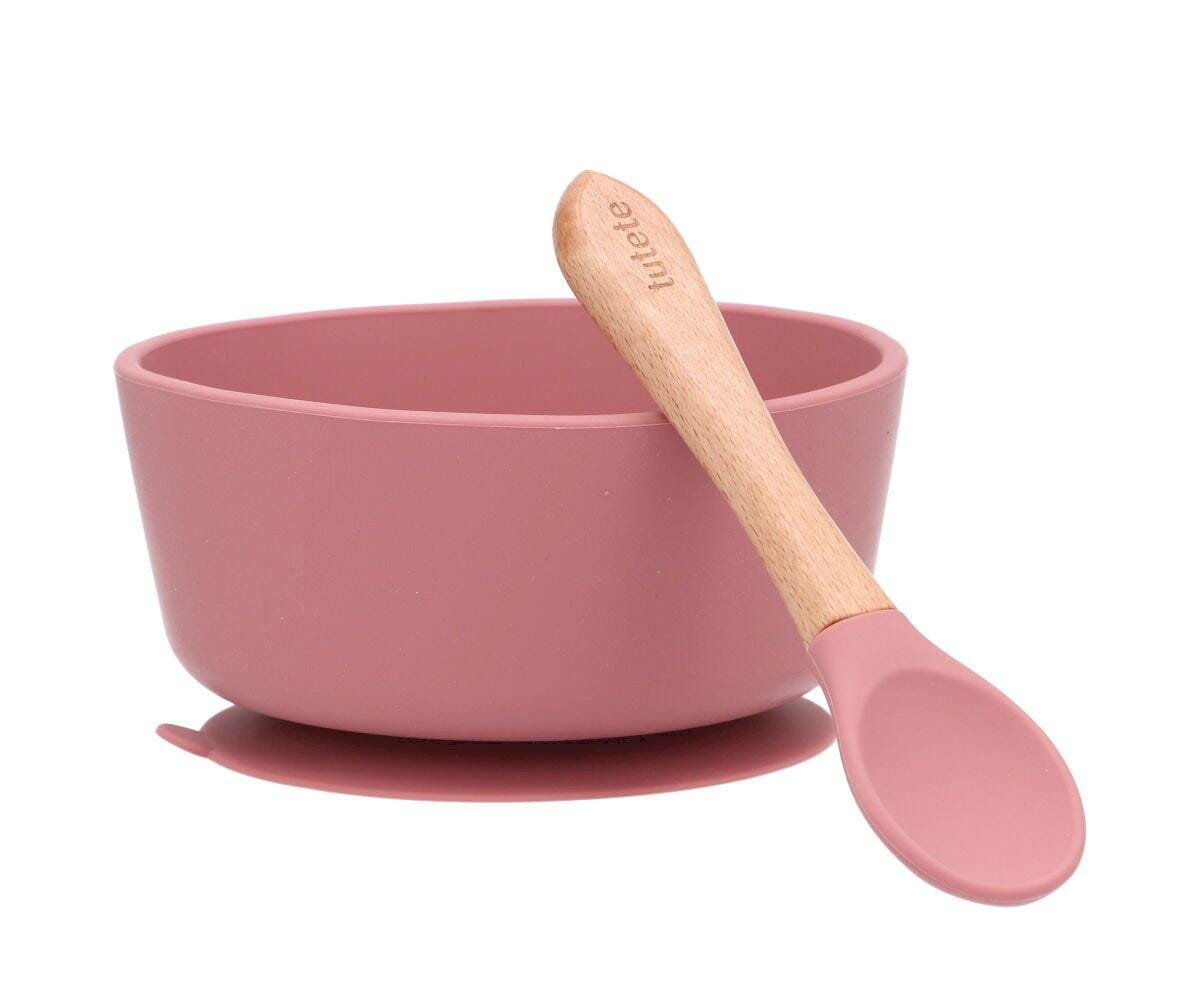 Taça com ventosa + colher brick dust meal tutete