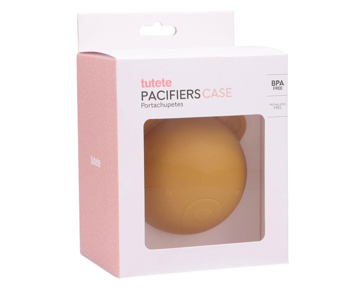 Caixa p/ guardar chupetas silicone bear mustard case tutete