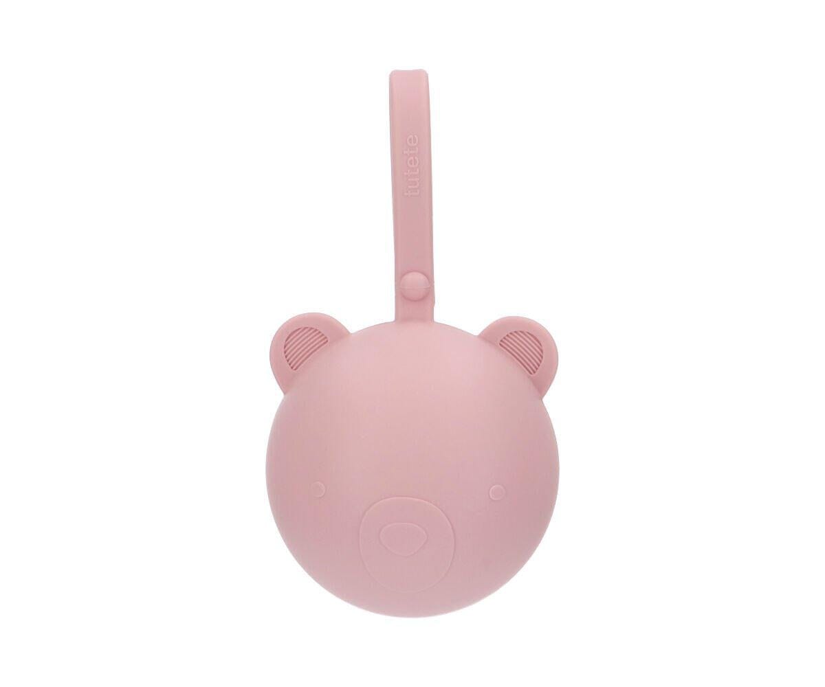 Caixa p/ guardar chupetas silicone bear pink case tutete