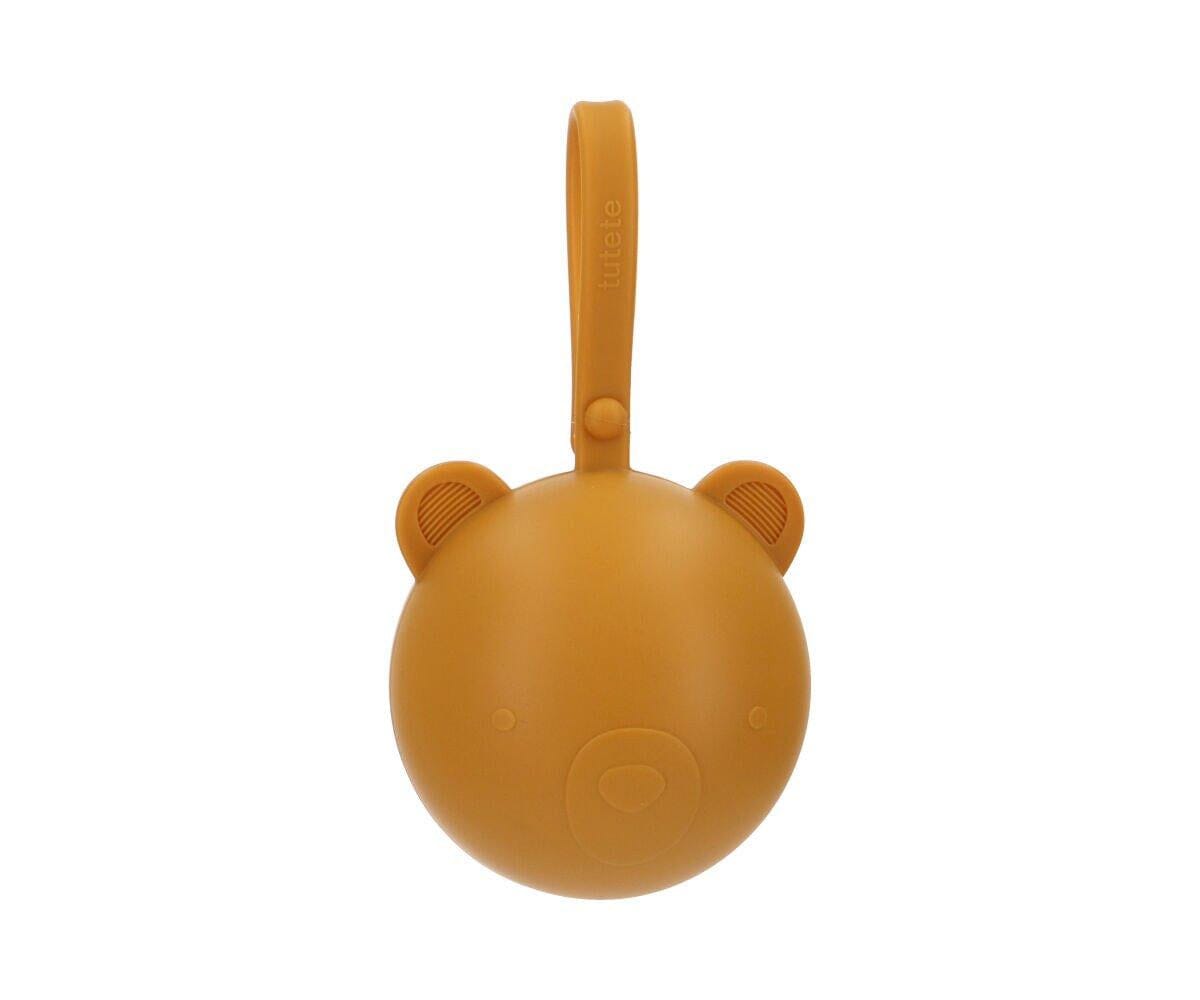 Caixa p/ guardar chupetas silicone bear mustard case tutete
