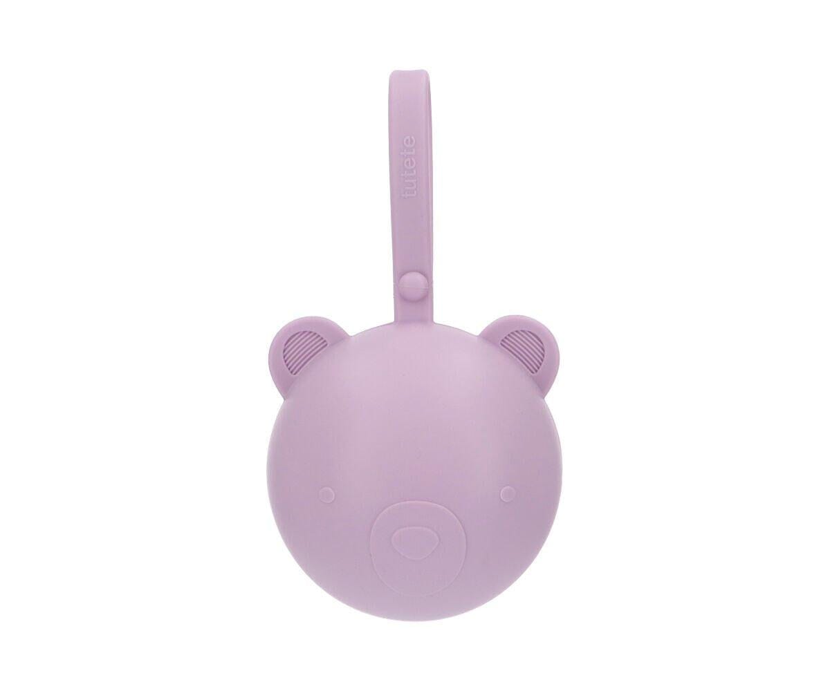Caixa p/ guardar chupetas silicone bear lilac case tutete