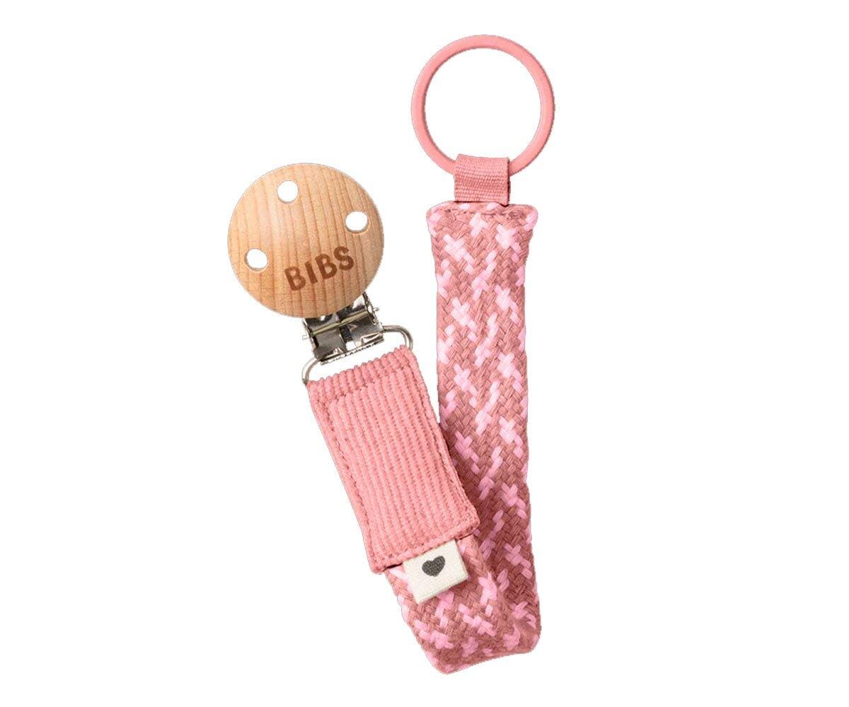 Porta-chucha dusty pink/baby pink BIBS pacifier clip Bibs