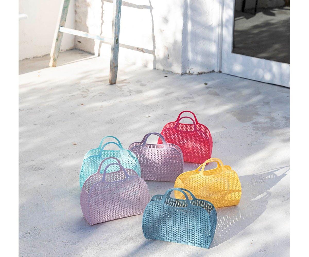 Bolsa plástico retro vintage teal Bag Monneka