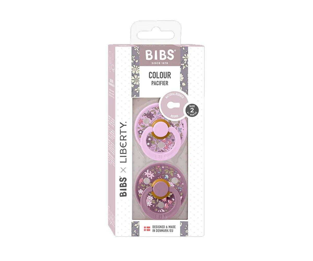 2 chupetas BIBS x Liberty Colour Chamomile | violet sky mix Bibs