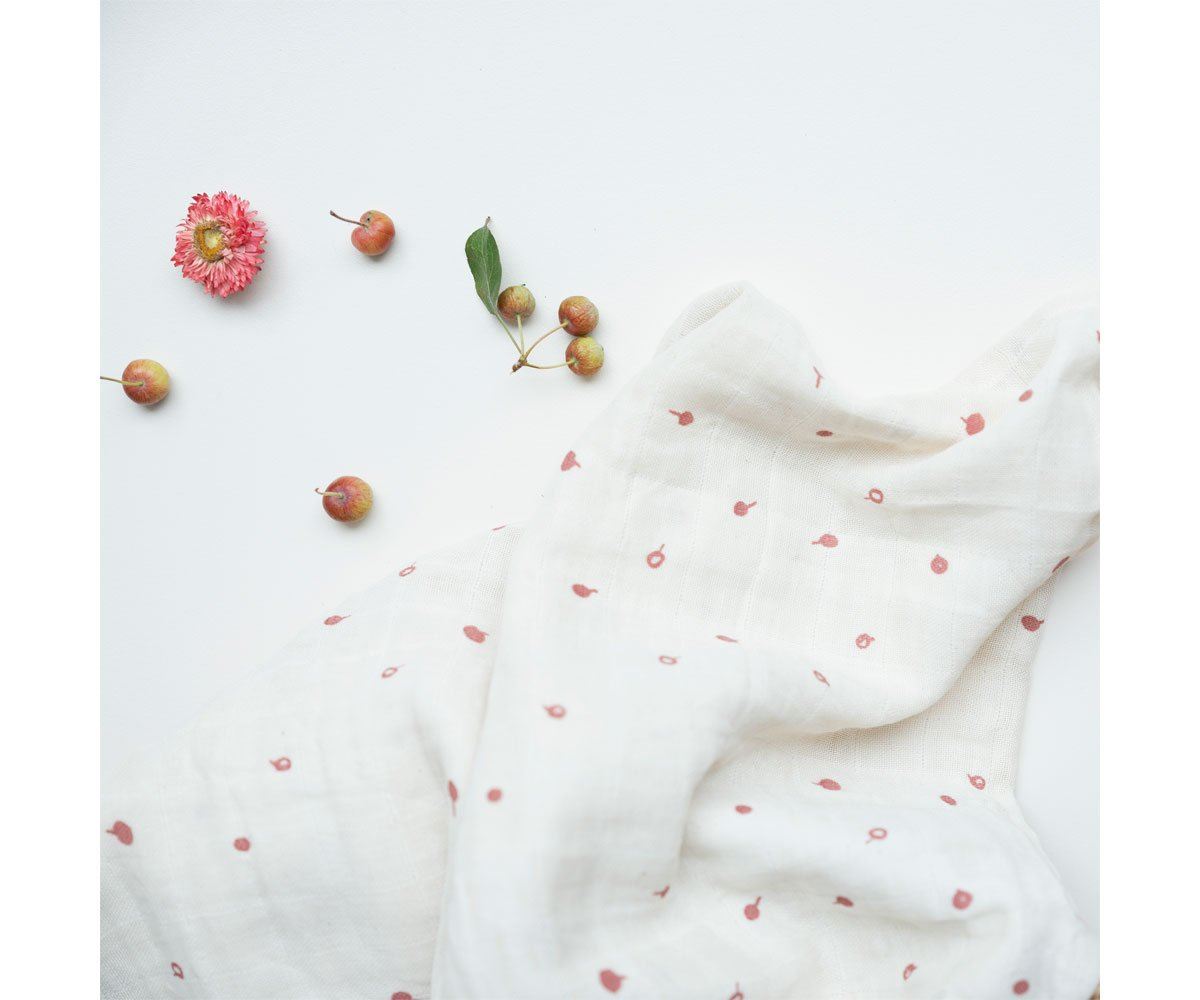 2 Pack - muslin swaddle wild berry Fabelab muslin Fabelab
