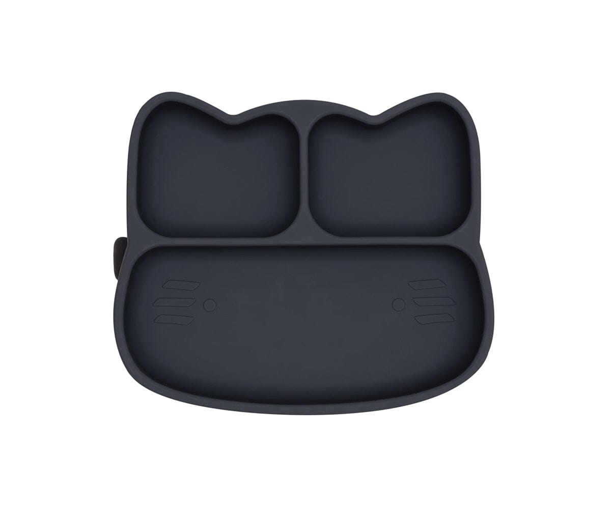 Cat stickie plate - black dinnerware we might be tiny