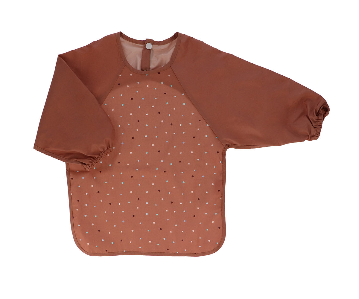 Babete com mangas brown dots Babete tutete