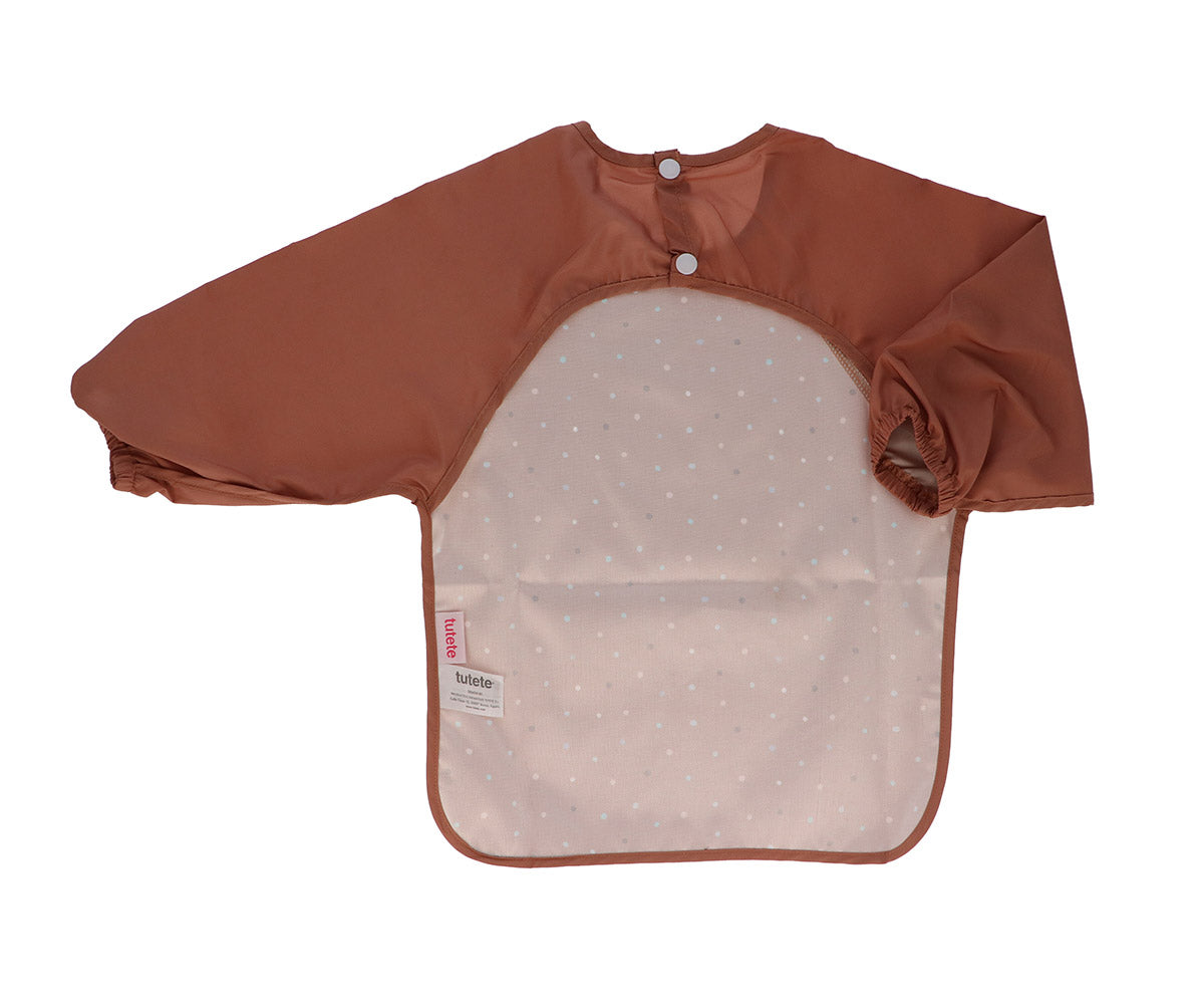 Babete com mangas brown dots Babete tutete