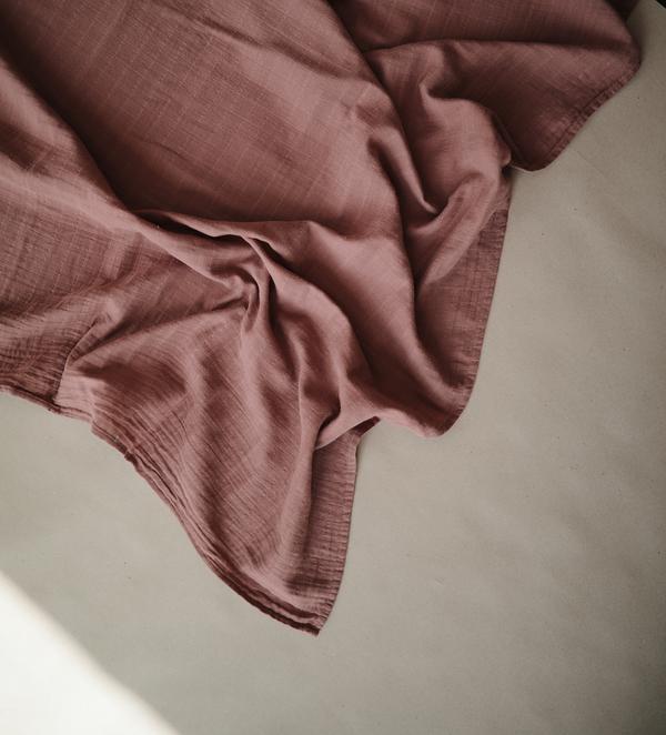 Muslin swaddle cedar mushie muslin mushie