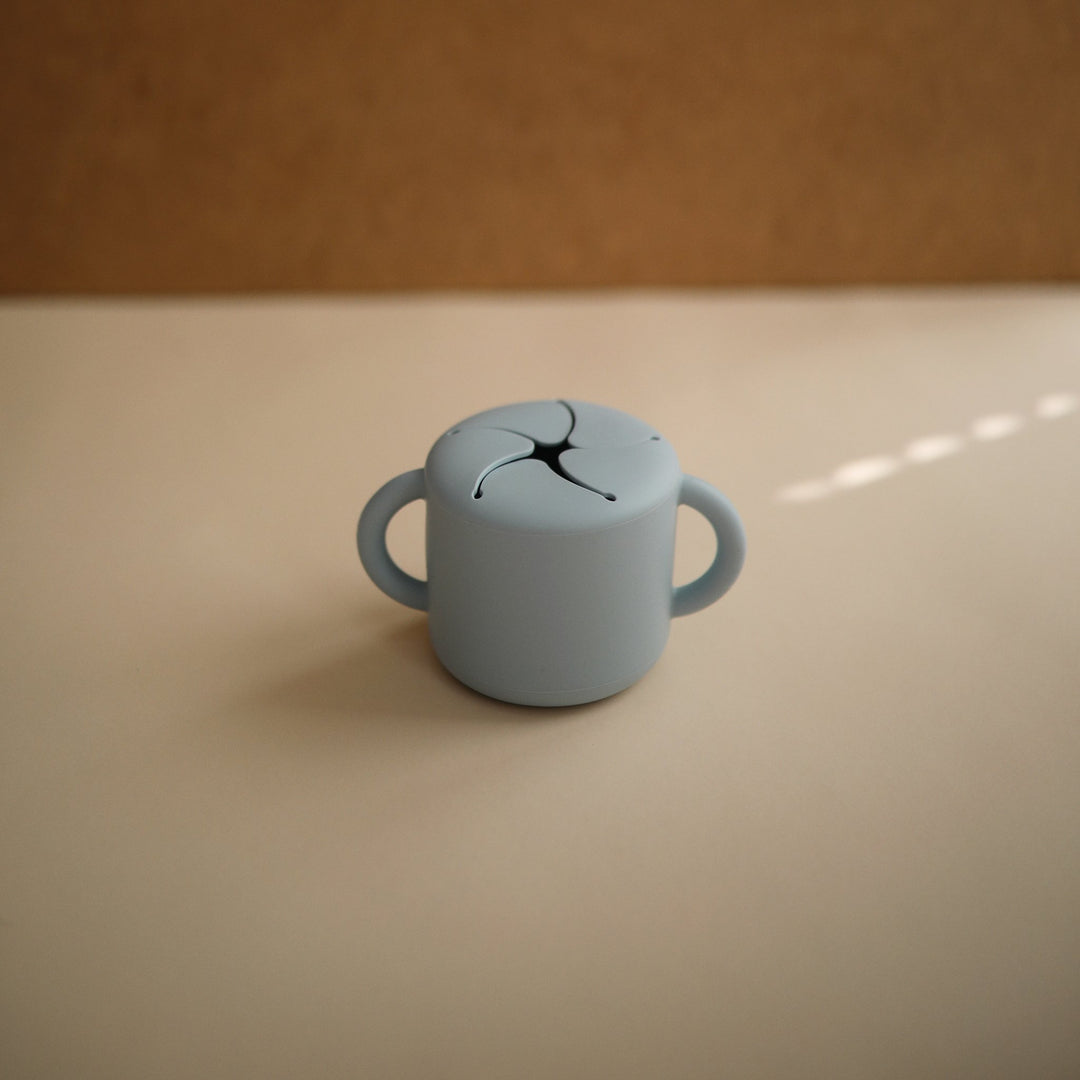 Snack cup powder blue mushie meal mushie