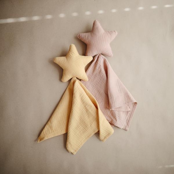 Mantinha doudou Estrela natural Muslin mushie