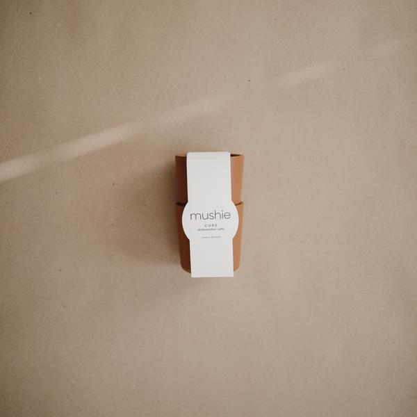 2-pack dinnerware cups caramel mushie meal mushie