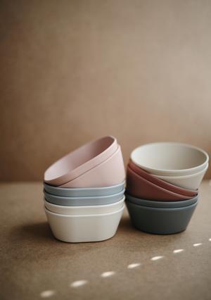 2-pack square dinnerware bowl sage mushie meal mushie