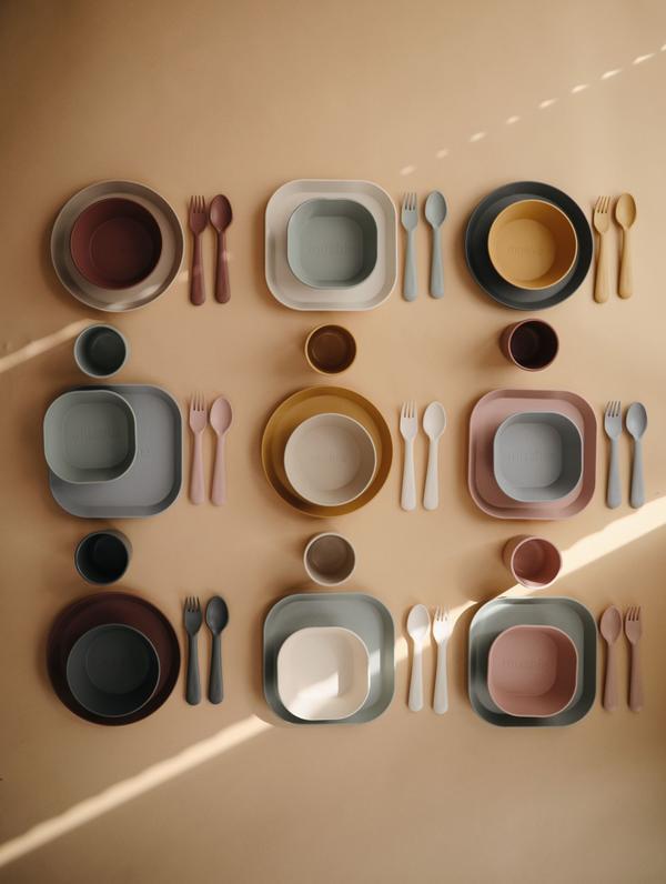 Fork and spoon set mustard mushie Meal mushie