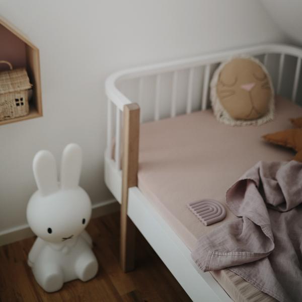 Lençol blush para berço Sheet mushie