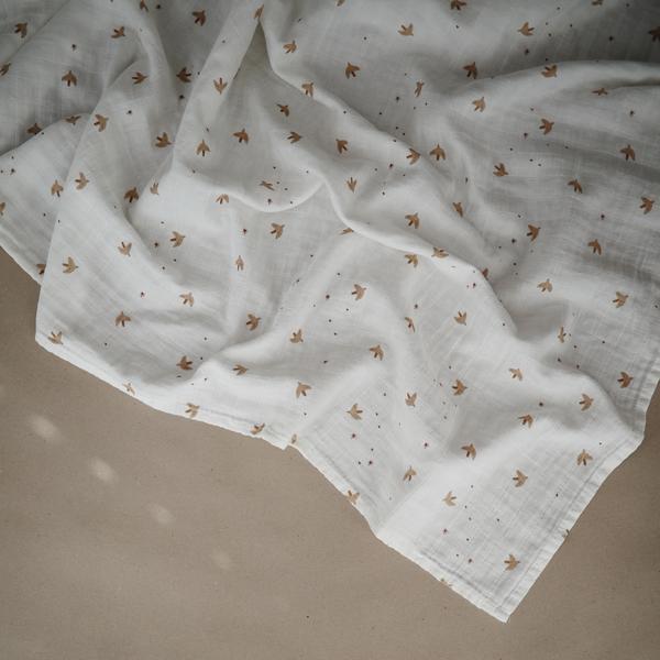 Muslin swaddle sparrow mushie muslin mushie