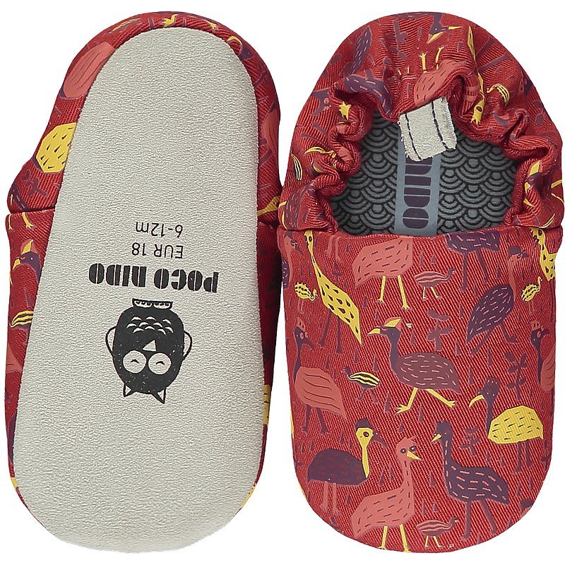 Big birds red shoes Poco Nido Baby shoes Poco Nido