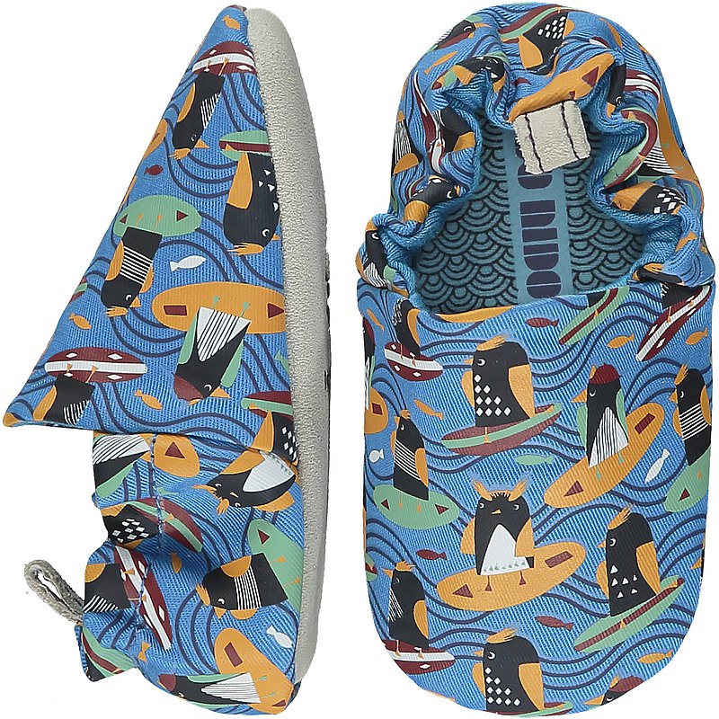 Surfing penguin blue shoes Poco Nido Baby shoes Poco Nido