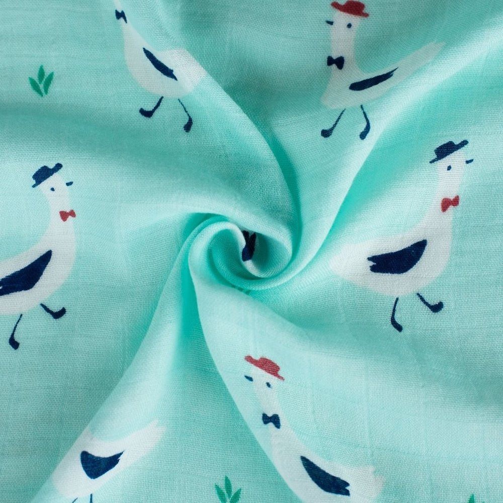 Musselina swaddle 120 cm bambu gaivota Muslin Love mom