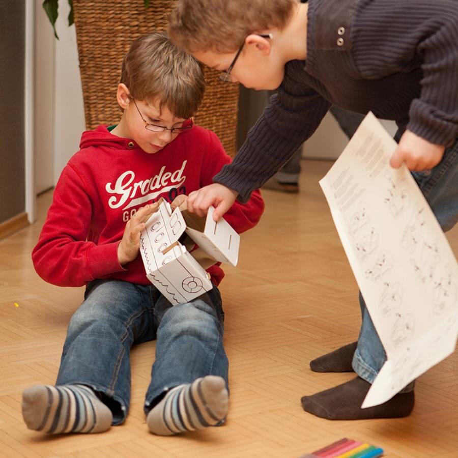 Barco de cartão (6 canetas) Toys Calafant