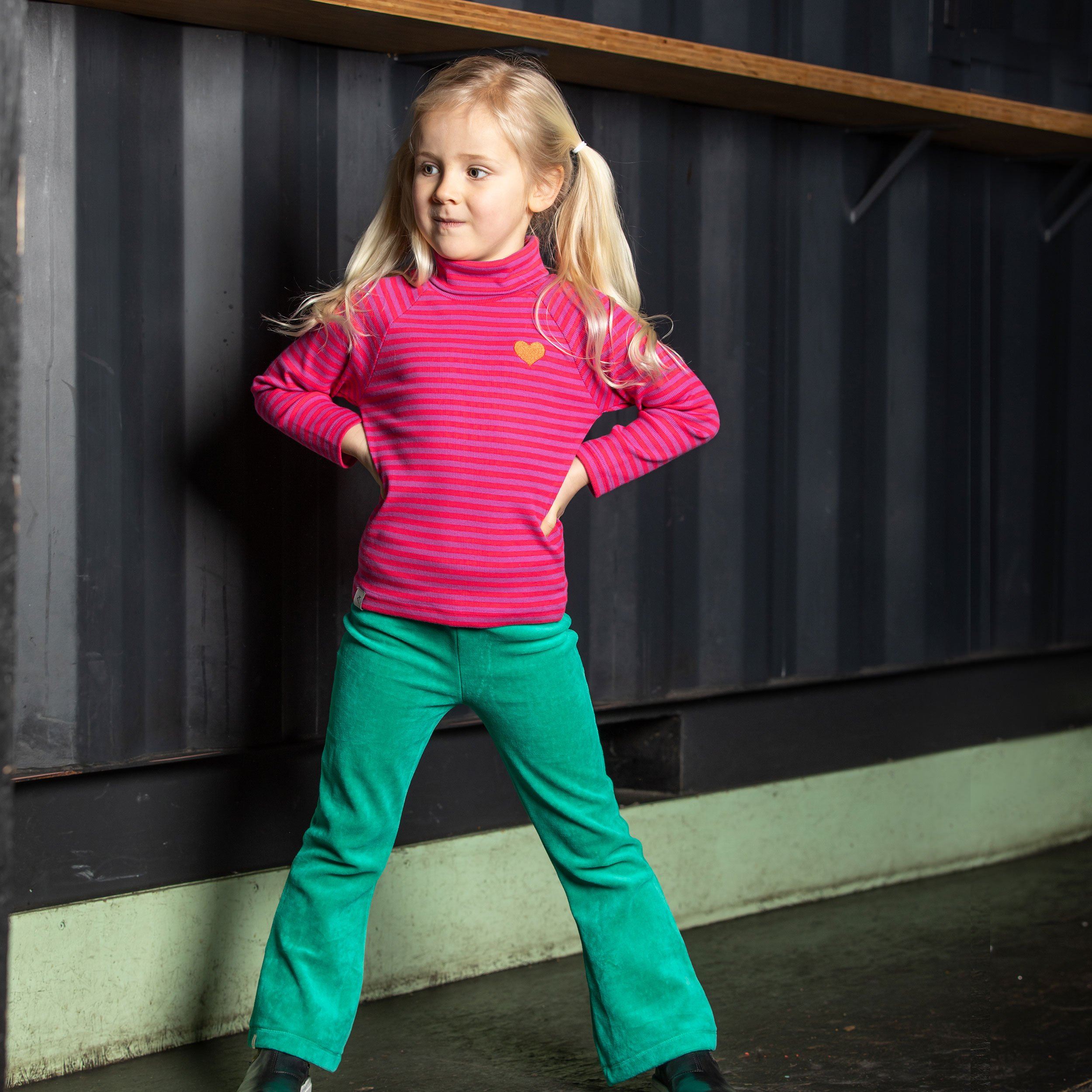 Katrine trumpet pants creme de menthe AlbaBaby Pants Alba of Denmark