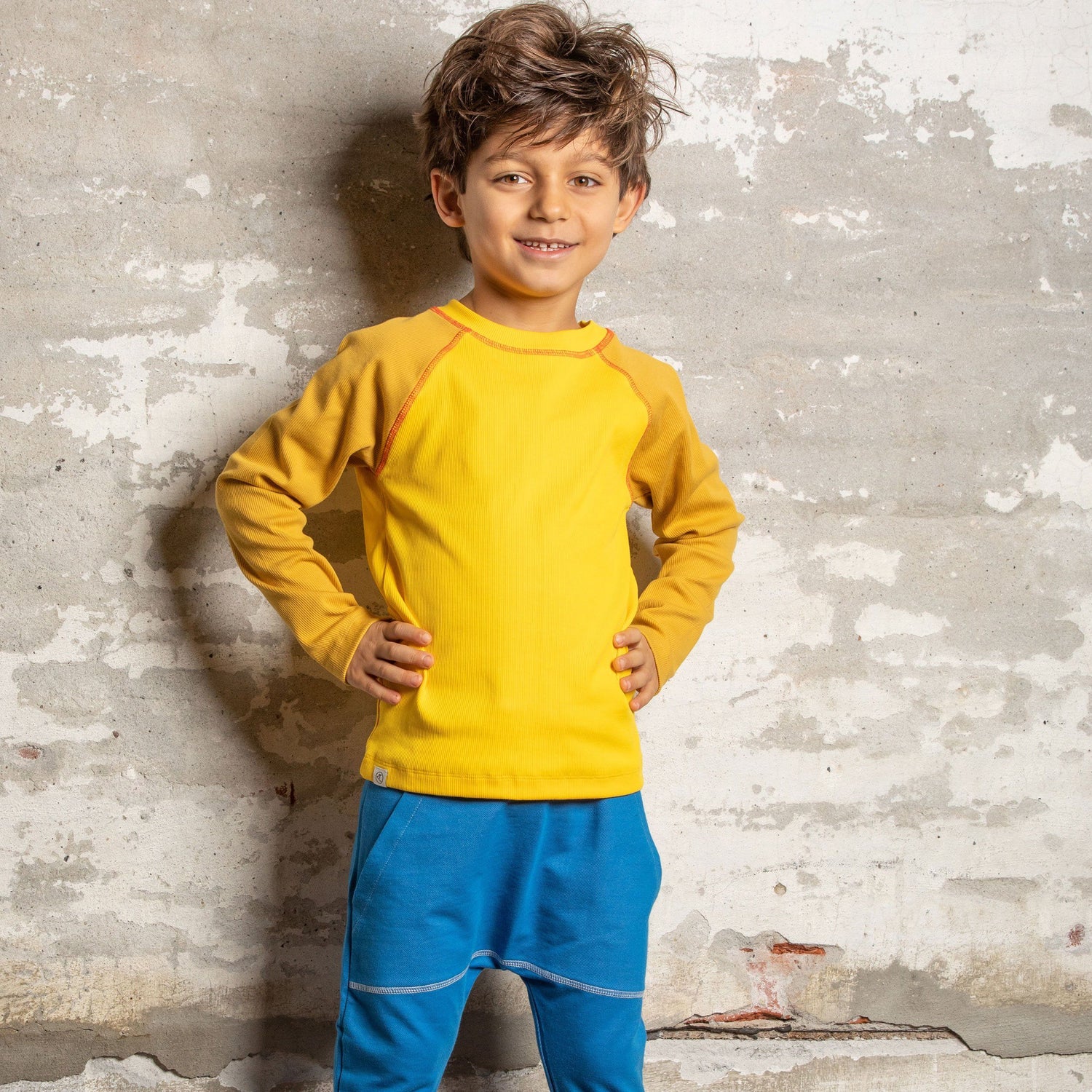 Leander blouse bright gold AlbaBaby Tops Alba of Denmark