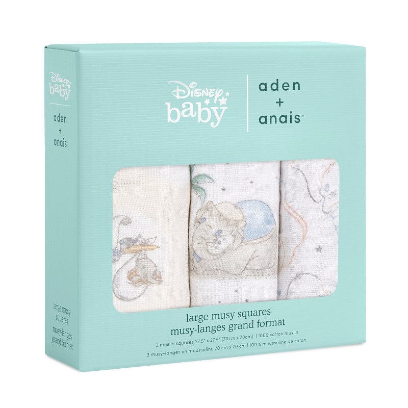 3 musselinas algodão 70 cm my darling dumbo Muslin Aden + Anais