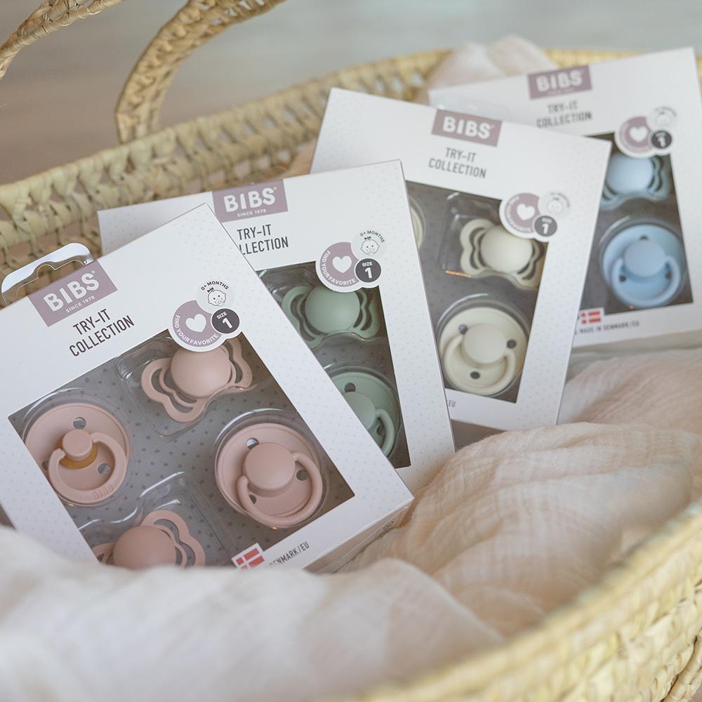 Try-it collection blush BIBS pacifier Bibs