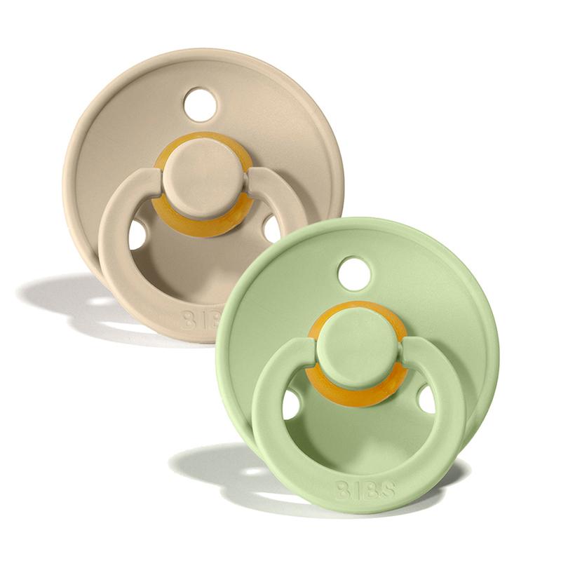 2-pack BIBS Colour pacifier pistachio | sand Pacifier Bibs