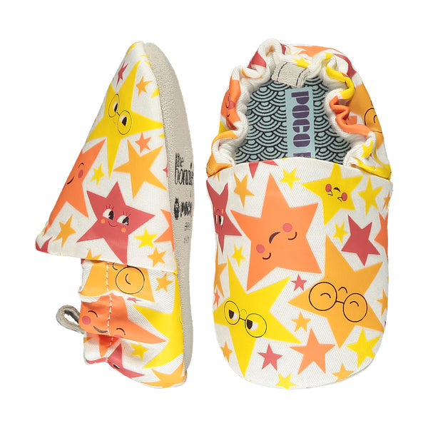 Yellow stars shoes Poco Nido Baby shoes Poco Nido