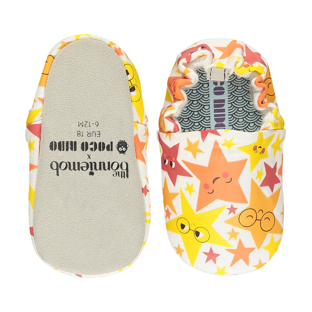 Yellow stars shoes Poco Nido Baby shoes Poco Nido