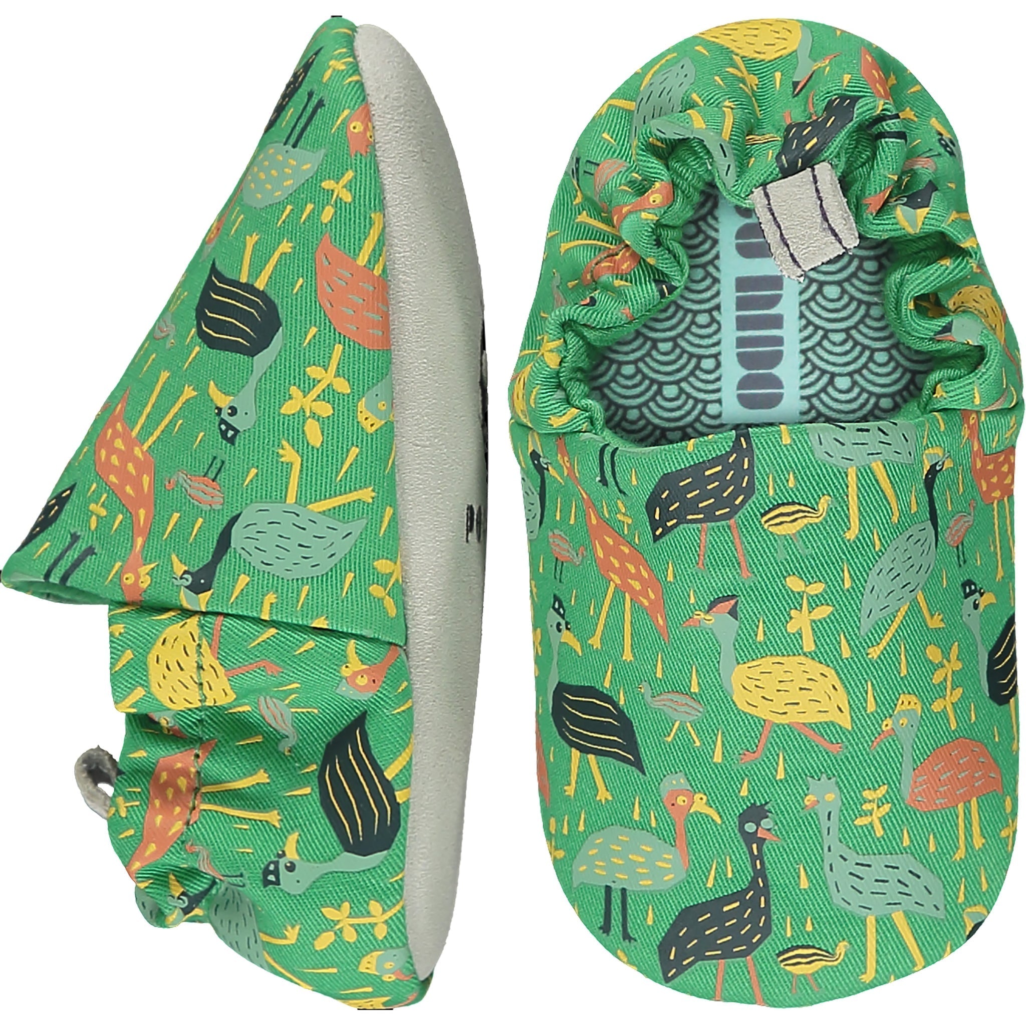 Big birds green shoes Poco Nido Baby shoes Poco Nido