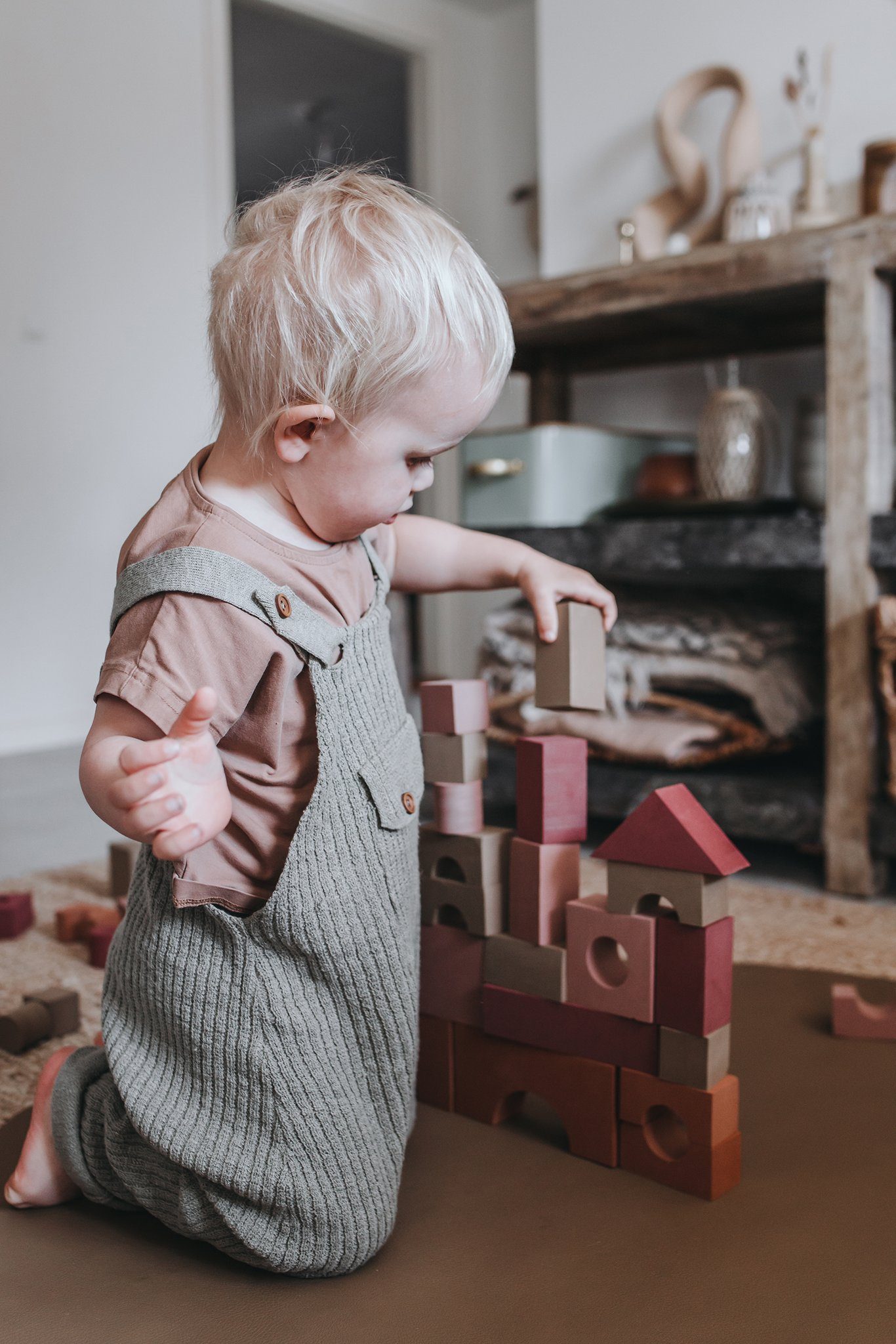 Building blocks foam XL pack pink Lille Vilde Toys LIlle Vilde