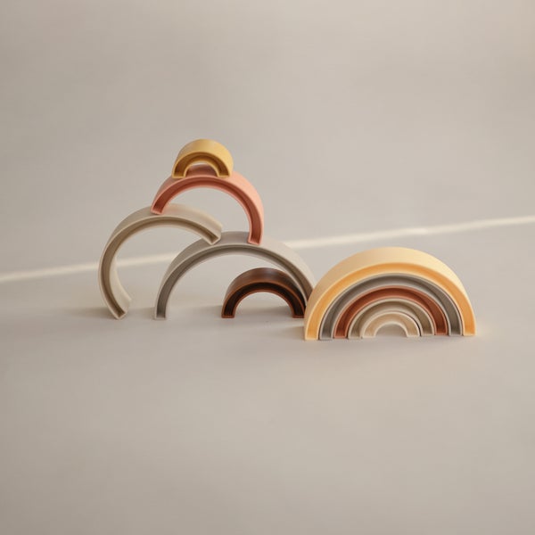 Arco-íris empilhável sol Toys mushie