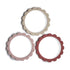 3 mordedores-pulseira Rose/Blush/Shifting Sand Teether mushie