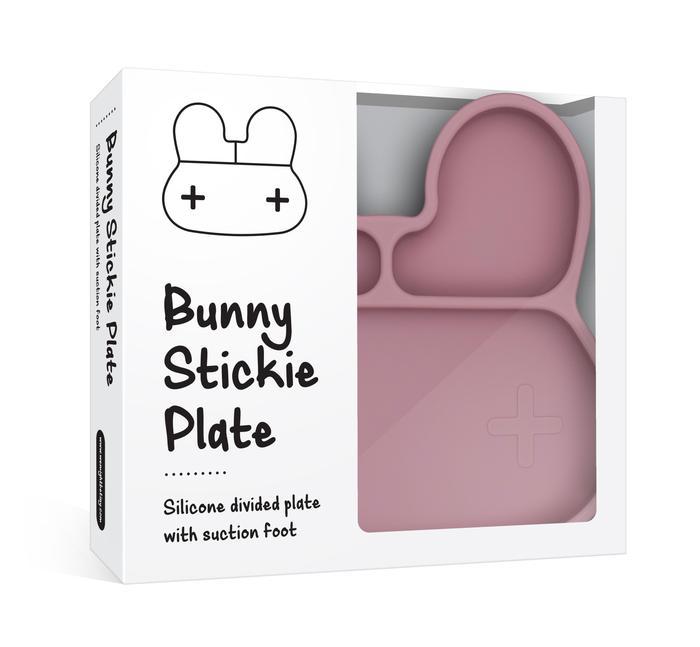 Bunny stickie plate - dusty rose dinnerware we might be tiny