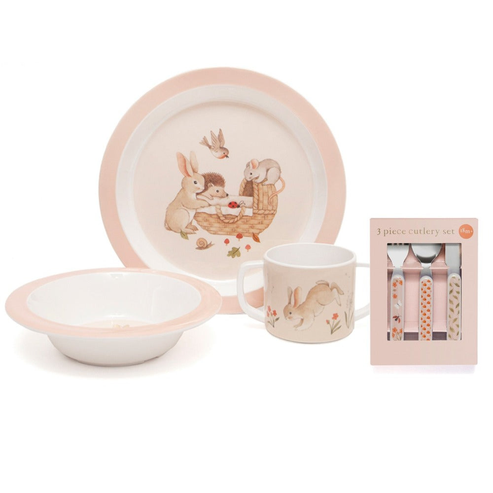 Prato animal craddle pink Dinnerware Petit Monkey