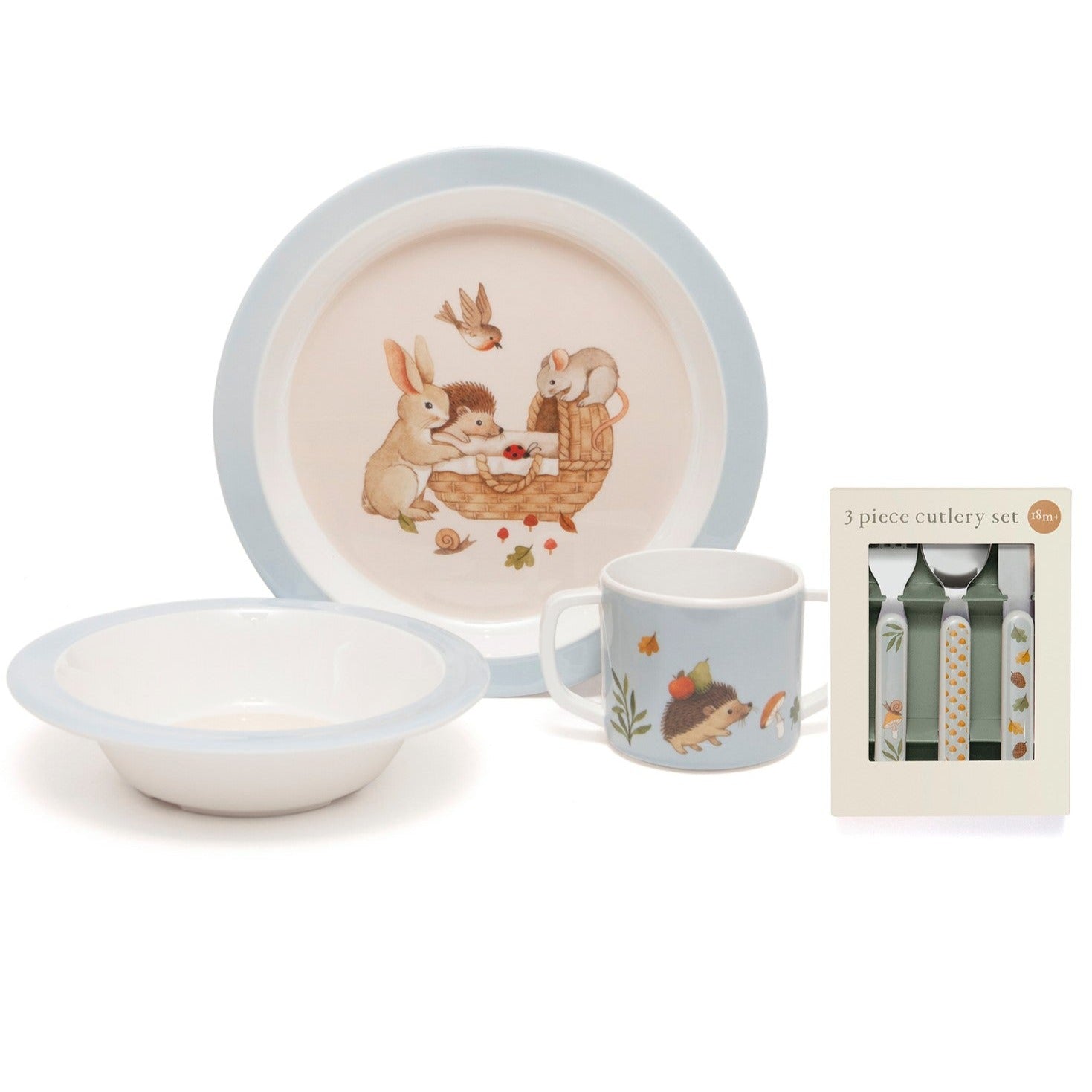 Prato animal craddle dove blue Dinnerware Petit Monkey