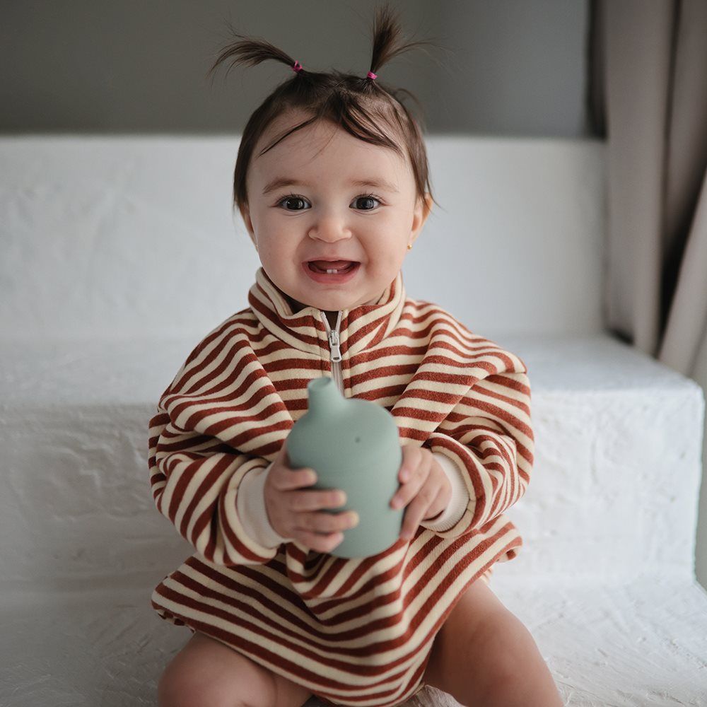 Silicone sippy cup cambridge blue mushie meal mushie