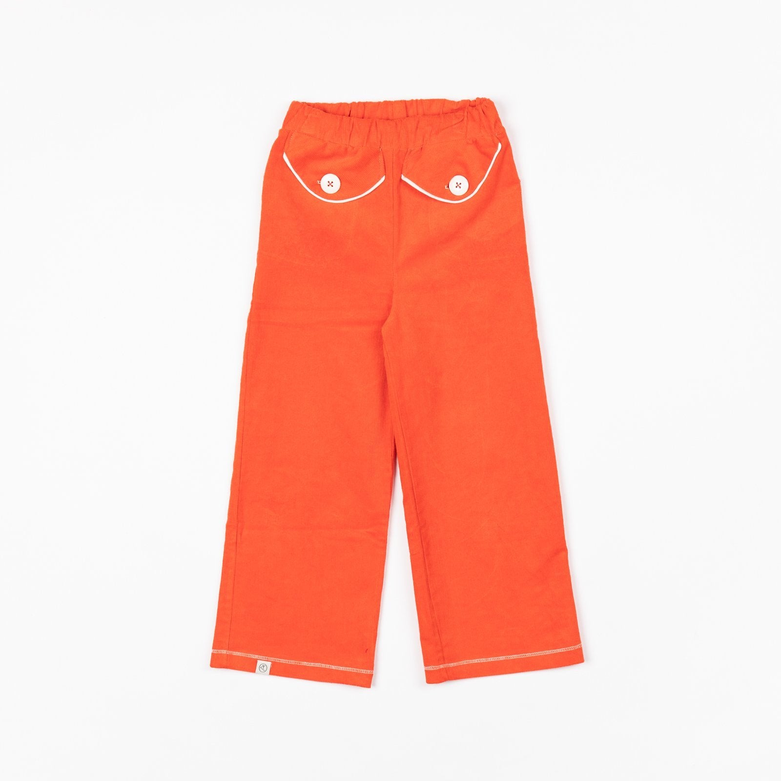 Flower power pants spicy orange AlbaBaby Pants Alba of Denmark