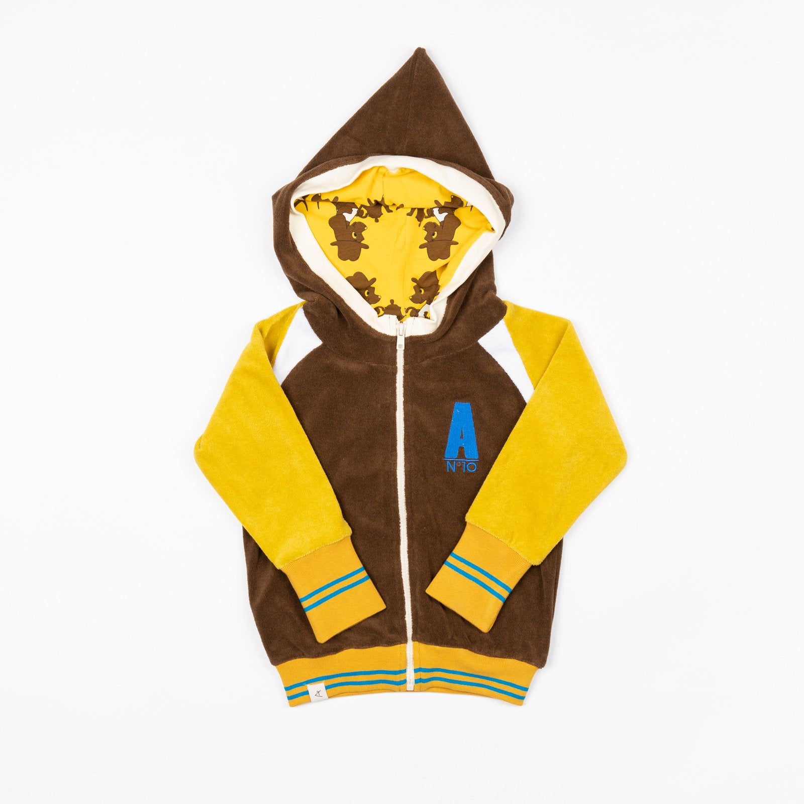 Robin zipper hood ceylon yellow AlbaBaby Jackets Alba of Denmark