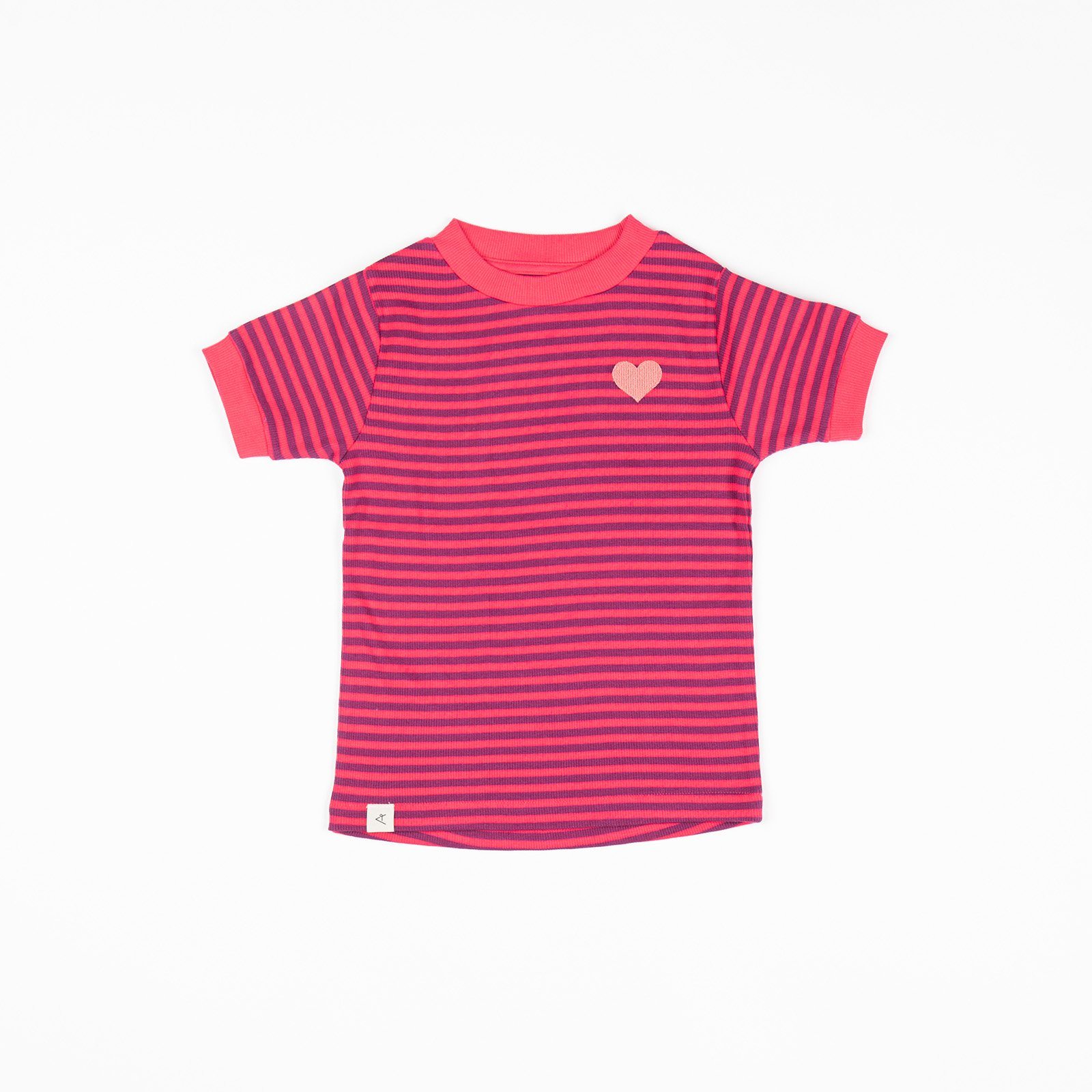 Bella t-shirt raspberry magic stripes AlbaBaby Tops Alba of Denmark