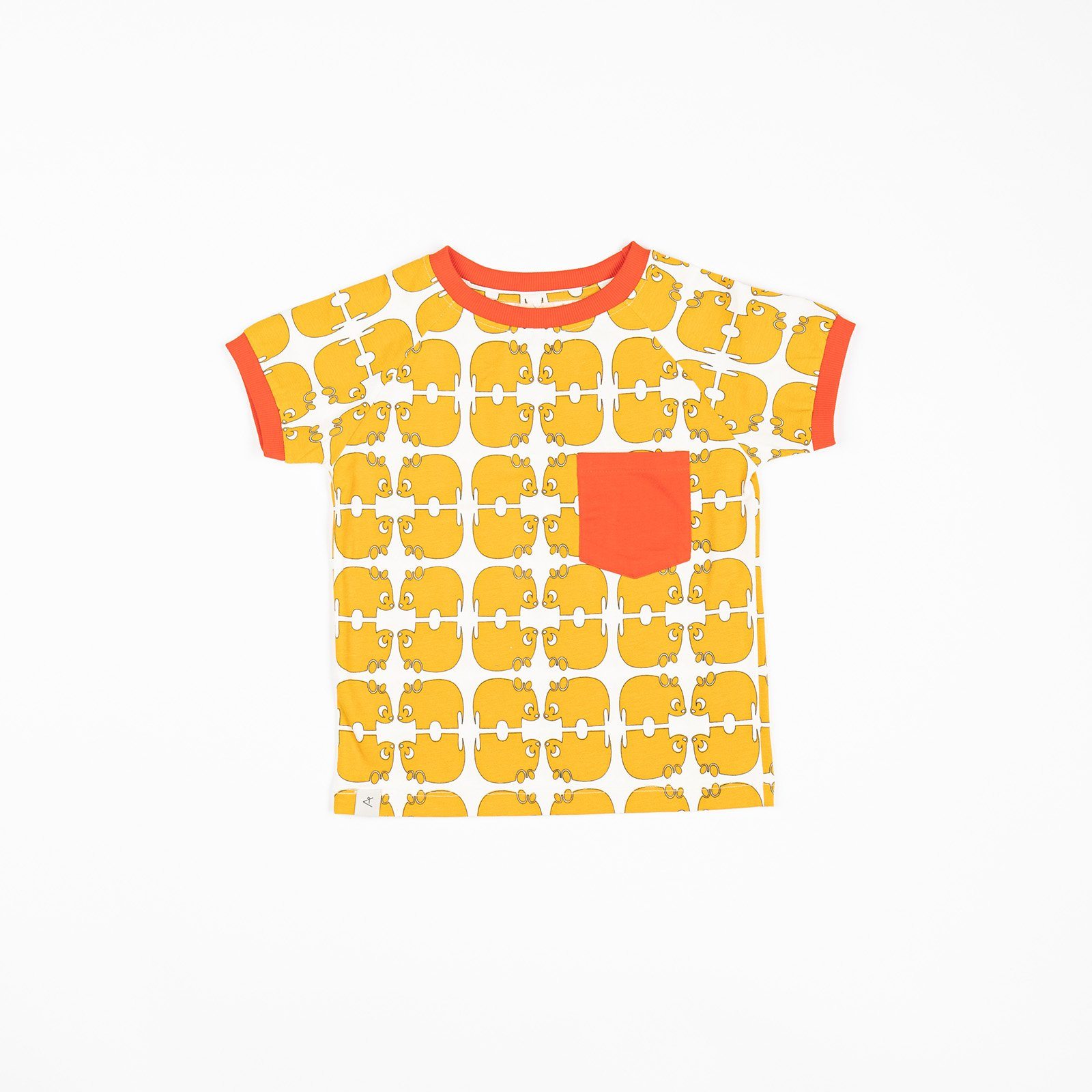 Simon t-shirt bright gold wanna be an animal AlbaBaby Tops Alba of Denmark