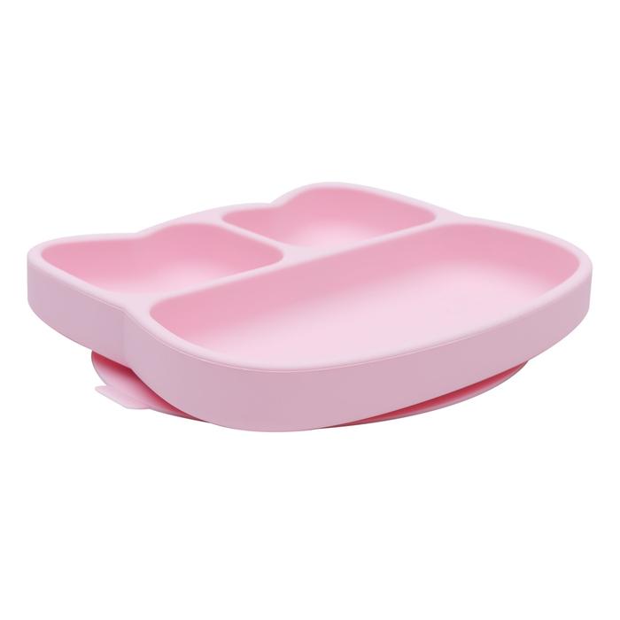 Cat stickie plate - powder pink dinnerware we might be tiny