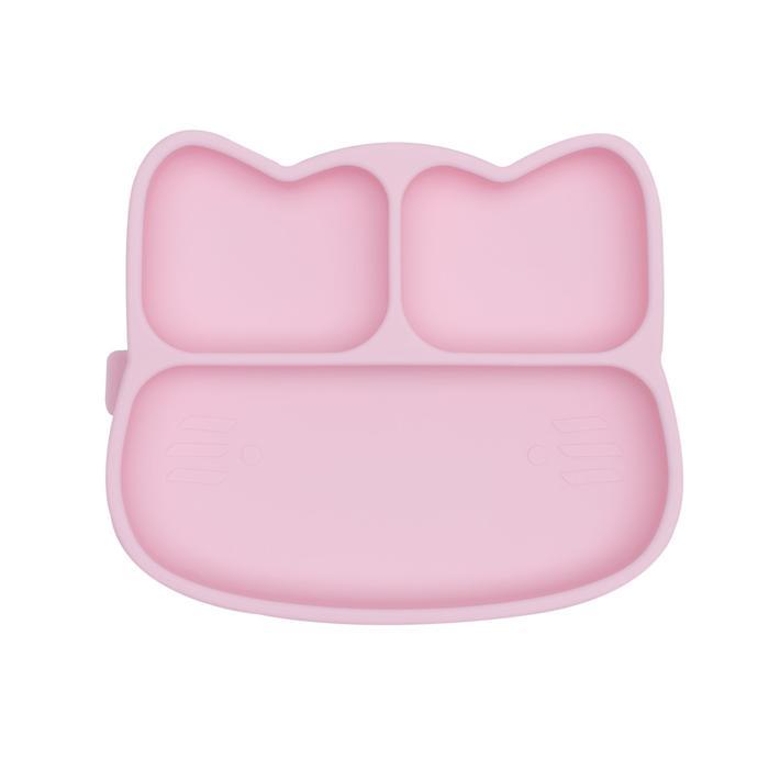 Cat stickie plate - powder pink dinnerware we might be tiny