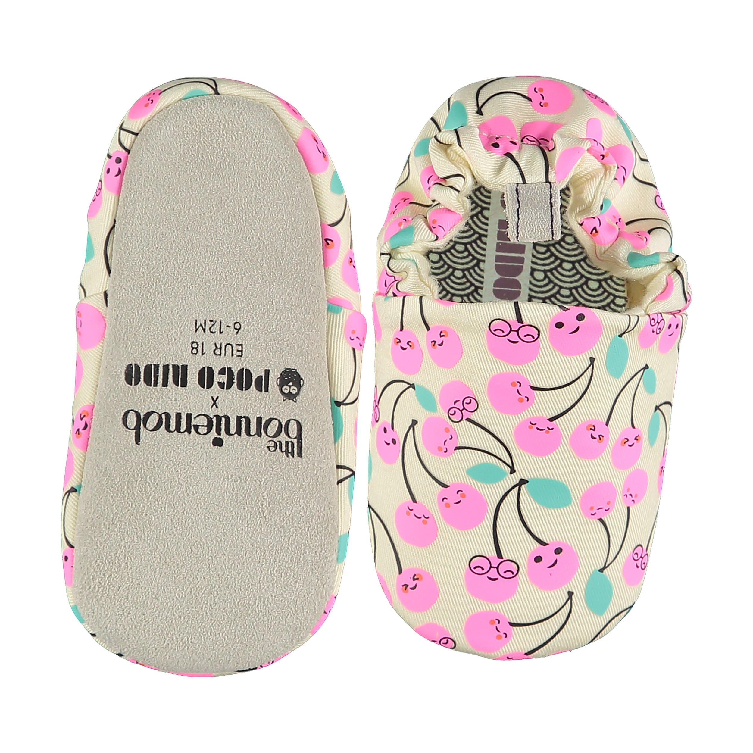 Cherries cream shoes Poco Nido Baby shoes Poco Nido