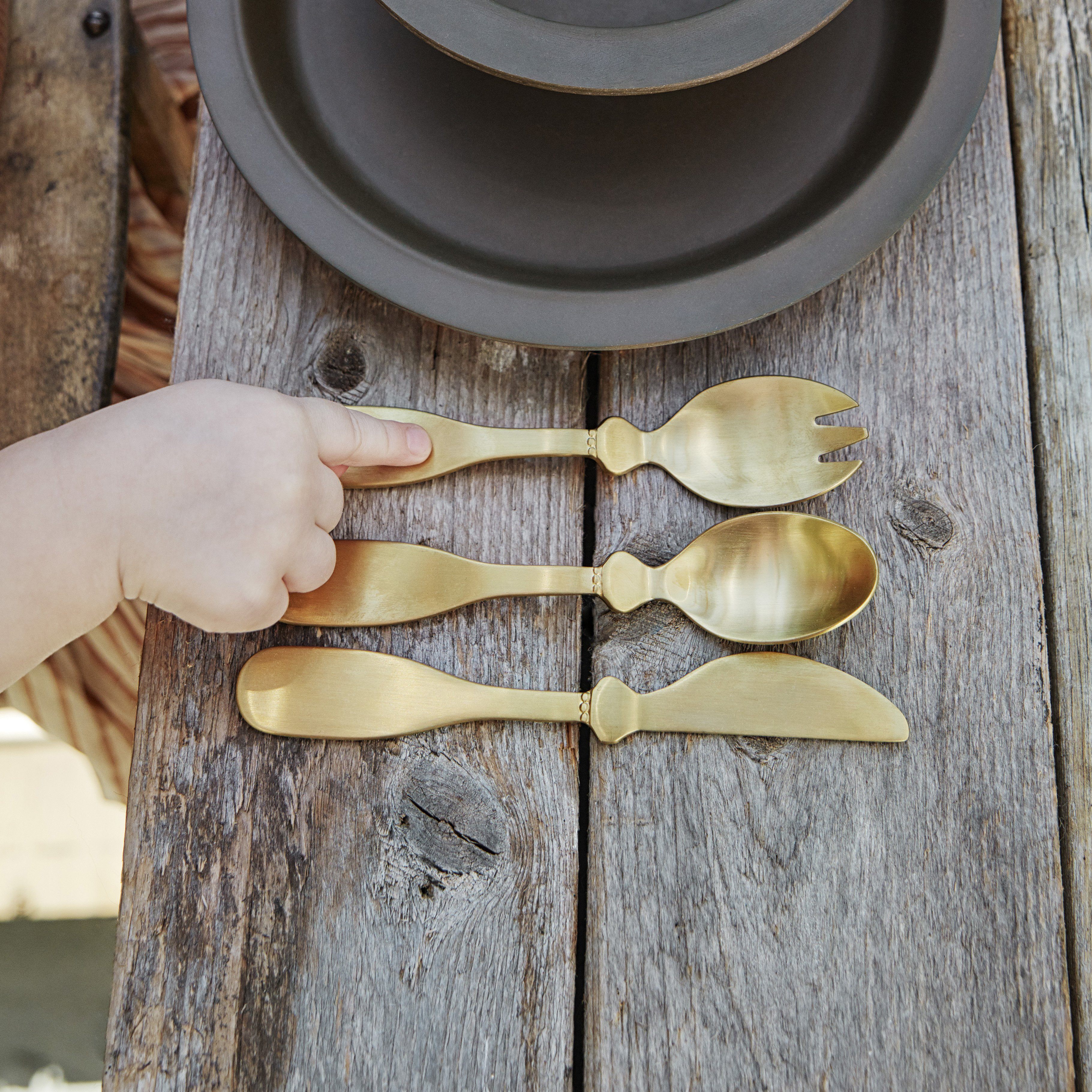 Cutlery set gold dinnerwear Elodie details